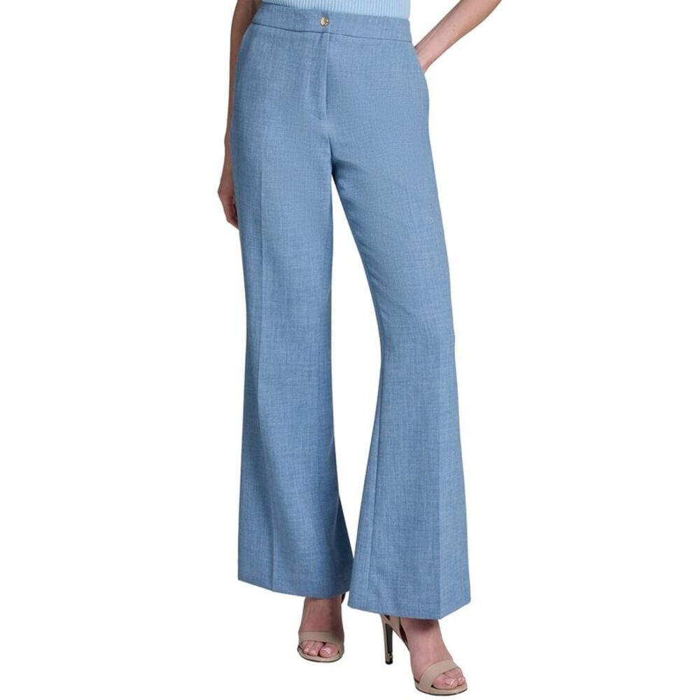 Halston Womens  Classic Flare Leg Trousers